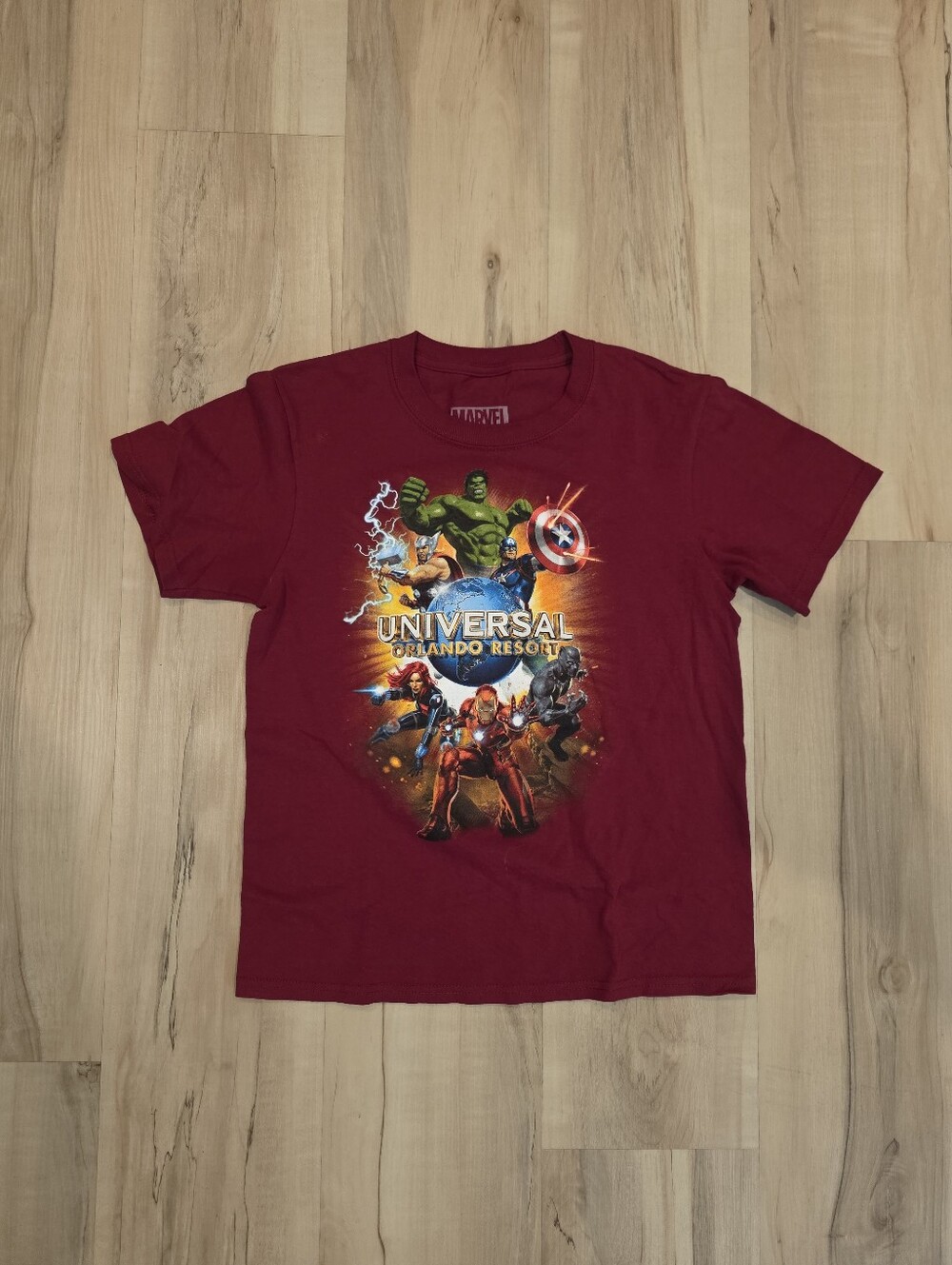 Marvel Universal Orlando Resort Marvel Avengers Graphic Tee -‎ Burgundy